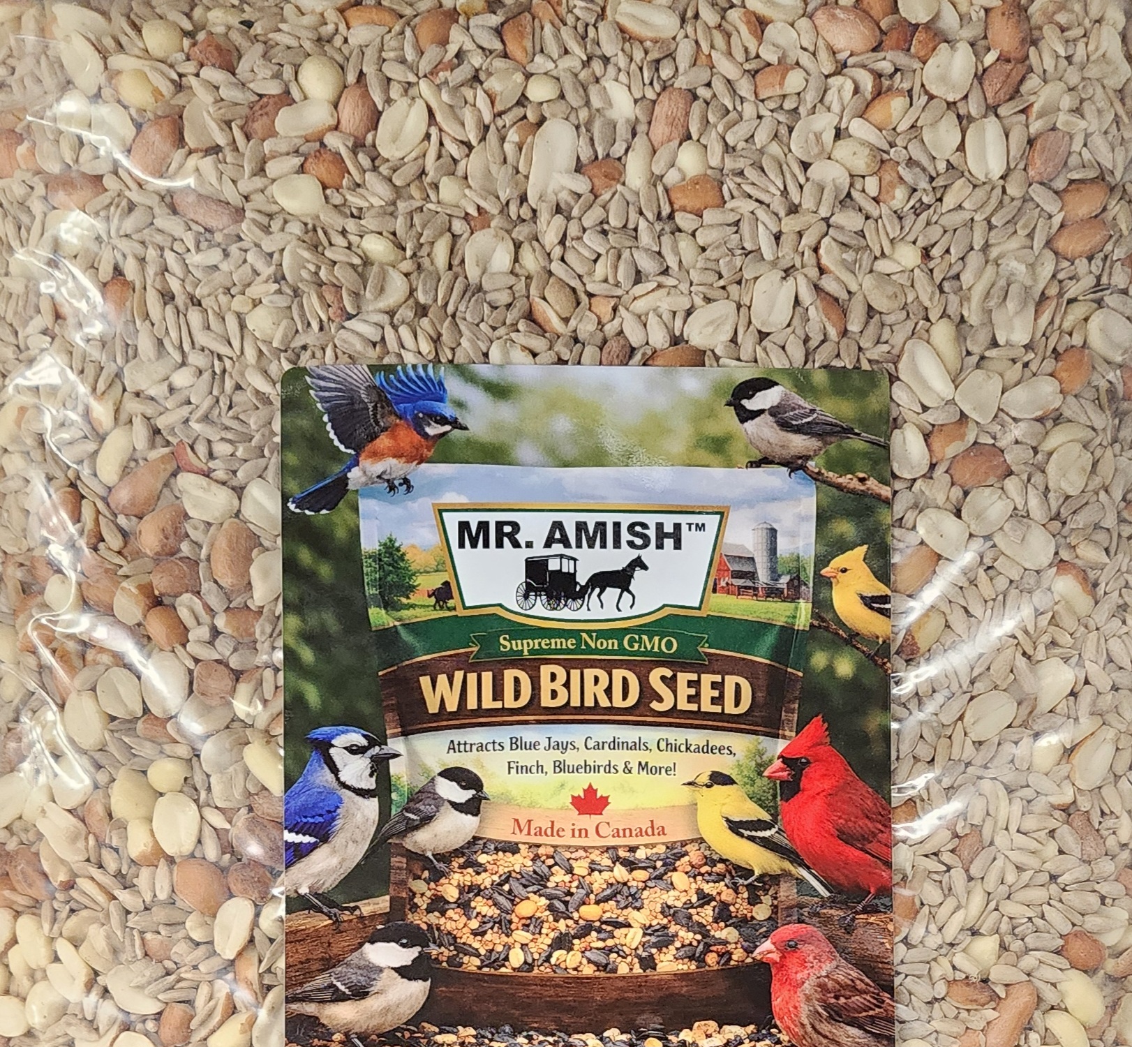 Mr. Amish Supreme Blend No Mess Wild Bird Seed 9lb Bag